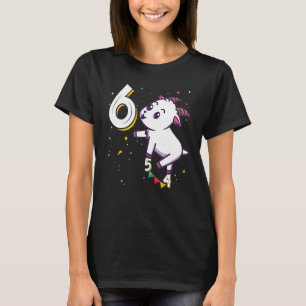 Goat Animal 6th Birthday Girl Boy B Day 6 Years O T-Shirt