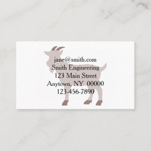 Goat animal farm silhouette business card