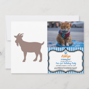 Goat animal farm silhouette invitation