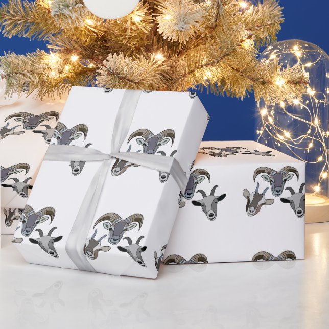 Goat Animal Funny Goat Wrapping Paper (Holidays)