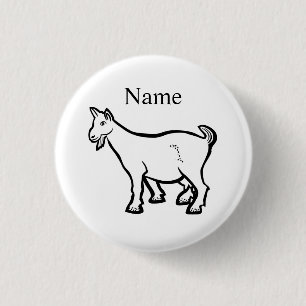 Goat Animal Thunder_Cove  3 Cm Round Badge