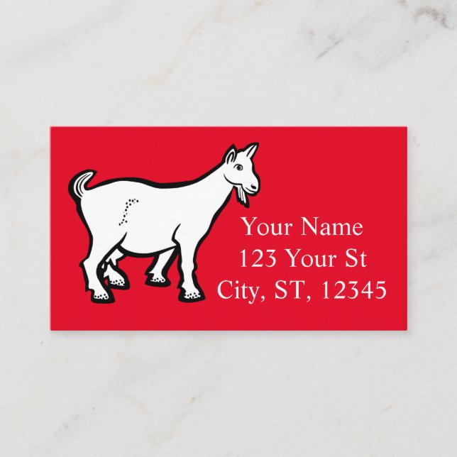 Goat Animal Thunder_Cove Business Card (Front)