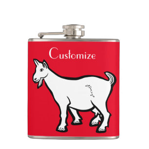 Goat Animal Thunder_Cove Hip Flask