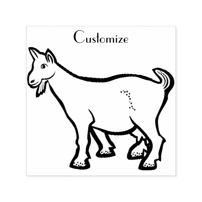 Goat Animal Thunder_Cove   Self-inking Stamp (Design)
