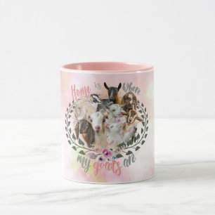 GOAT ART   Home is Where My Goats Are GetYerGoat Mug