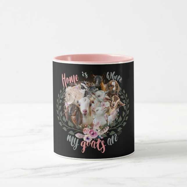GOAT ART | Home is Where My Goats Are GetYerGoat Mug (Center)
