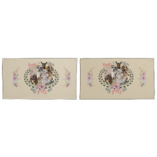 GOAT ART   Home is Where My Goats Are GetYerGoat Pillowcase