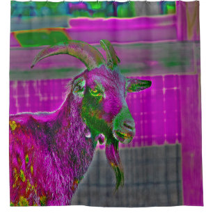 Goat Art Shower Curtain