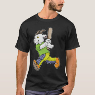 Goat as Batsman with Cricket bat T-Shirt