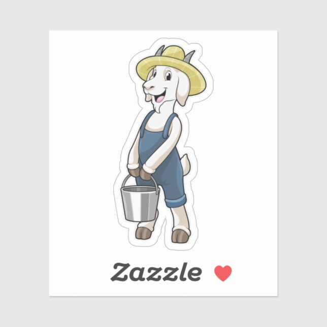 Goat as Farmer with Bucket (Sheet)