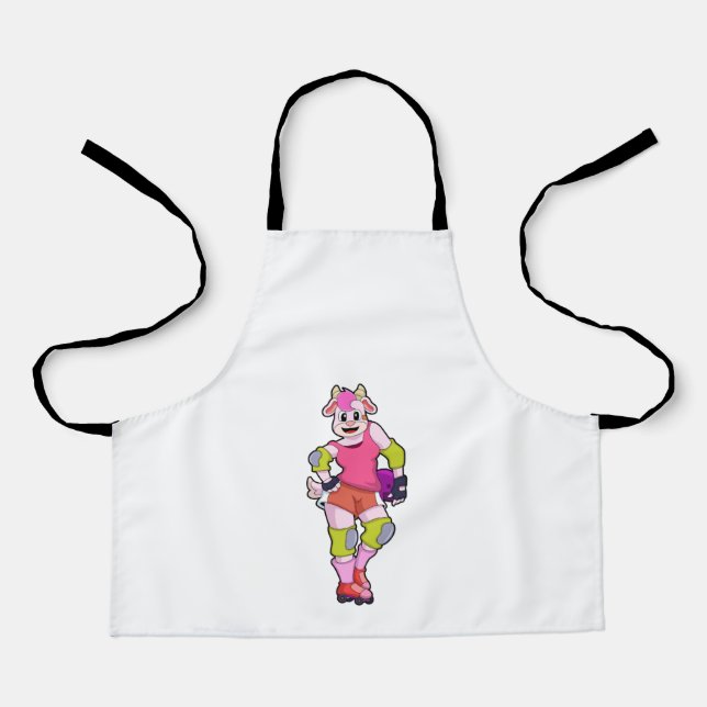 Goat as Inline Skater with Inline Skates Apron (Front)