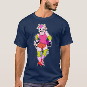 Goat as Inline Skater with Inline Skates T-Shirt