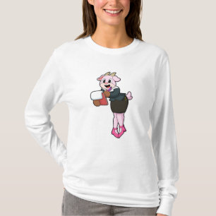 Goat as Secretary with High Heels T-Shirt