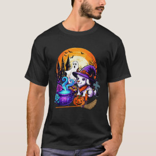 Goat As Witch Horror Boo Ghost Halloween Moon Funn T-Shirt