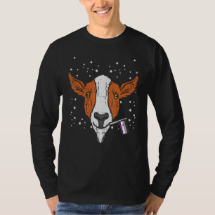 Goat Asexual Flag Animal Ace Pride Lgbtq Men Wome T-Shirt