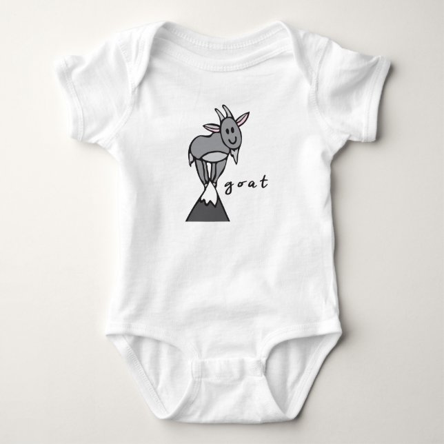 Goat Baby Bodysuit or One-Piece (Front)