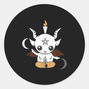 Goat Baphomet Halloween Gift Classic Round Sticker