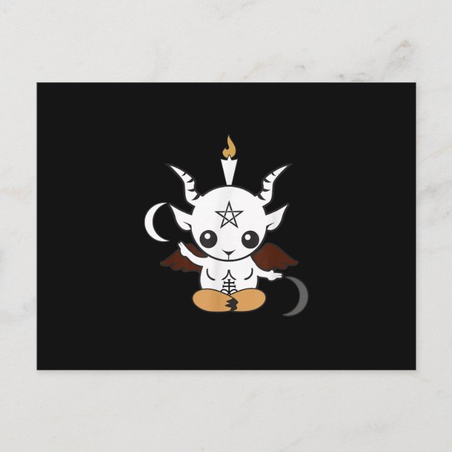 Goat Baphomet Halloween Gift Invitation Postcard (Front)