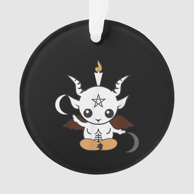 Goat Baphomet Halloween Gift Ornament (Front)