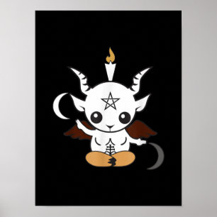 Goat Baphomet Halloween Gift Poster