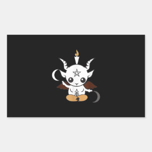 Goat Baphomet Halloween Gift Rectangular Sticker