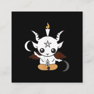 Goat Baphomet Halloween Gift Square Business Card