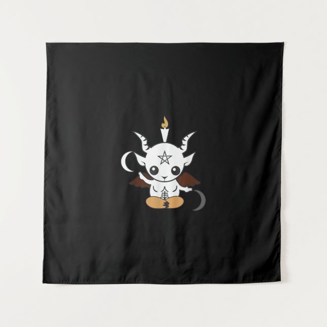 Goat Baphomet Halloween Gift Tapestry (Front)