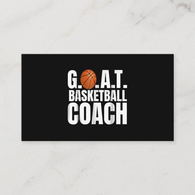 Goat Basketball Coach Gift Enclosure Card (Front)