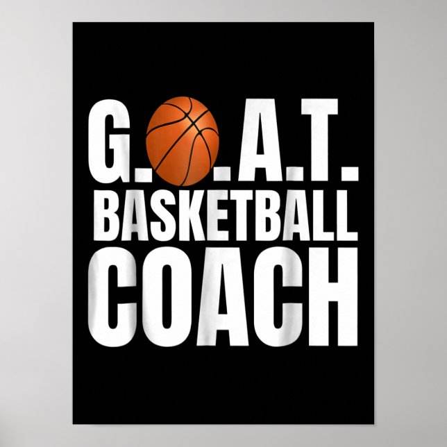 Goat Basketball Coach Gift Poster (Front)