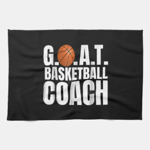 Goat Basketball Coach Gift Tea Towel