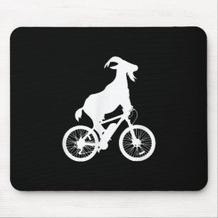 Goat Bicycle Rider Funny Goat Lover Graphic Mouse Mat