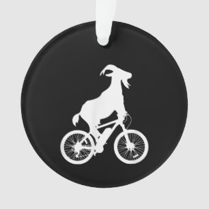 Goat Bicycle Rider Funny Goat Lover Graphic Ornament