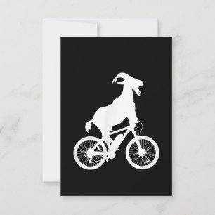 Goat Bicycle Rider Funny Goat Lover Graphic Thank You Card