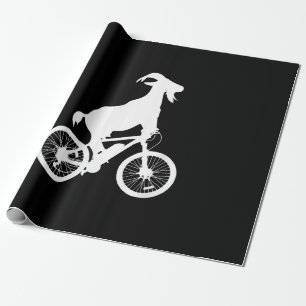 Goat Bicycle Rider Funny Goat Lover Graphic Wrapping Paper