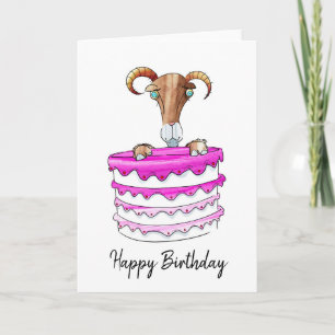 Goat birthday card
