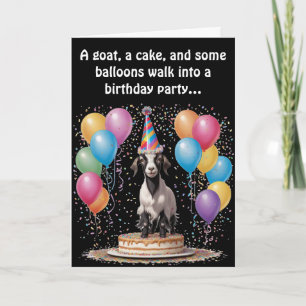 Goat Birthday Surprise – Funny & Witty Card
