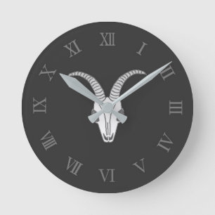 GOAT Black Round Clock