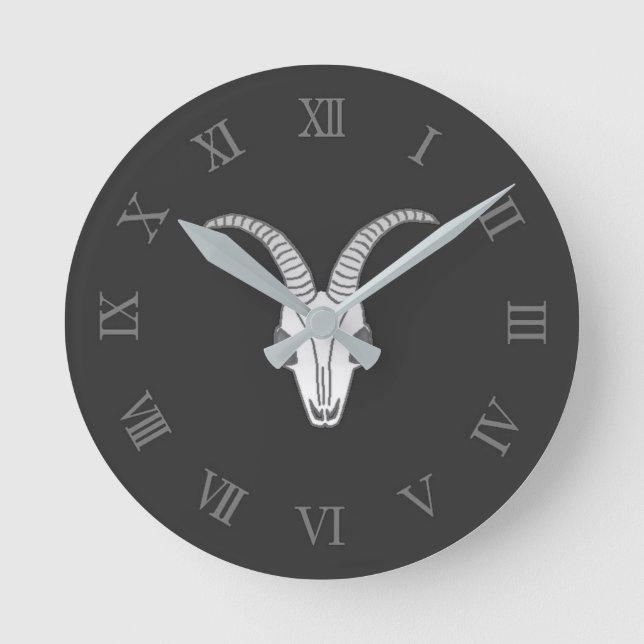 GOAT Black Round Clock (Front)