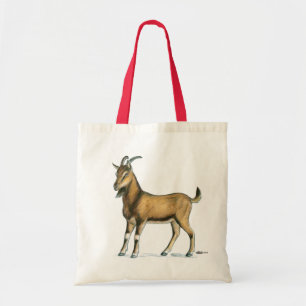 Goat:  Brown Tote Bag