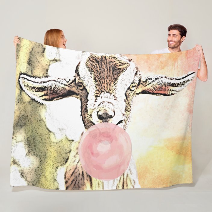 GOAT Bubblegum Aeroplane Ears Kid Goat GetYerGoat Fleece Blanket