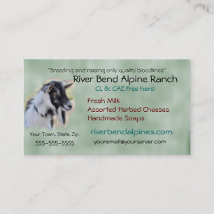 Goat Business Card- customise-add your own photo Card