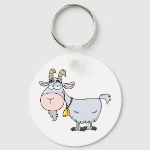 Goat Cartoon Character Key Ring