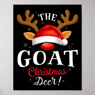 Goat Christmas Deer Pjs Xmas Family Matching  Poster