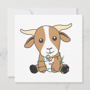 Goat Christmas Goats Winter Animals Invitation