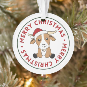 Goat Christmas Goats Winter Animals Ornament