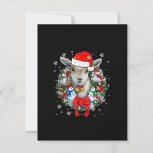 Goat Christmas Ornament Decoration Gift X-mas Invitation