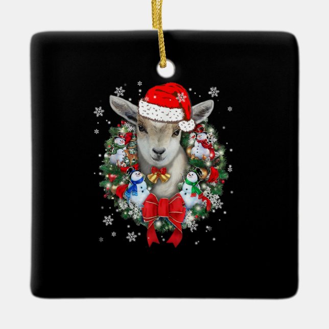 Goat Christmas Ornament Decoration Gift Xmas Gift (Front)