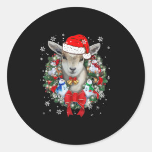 Goat Christmas Ornament Decoration Gift Xmas Gift Classic Round Sticker