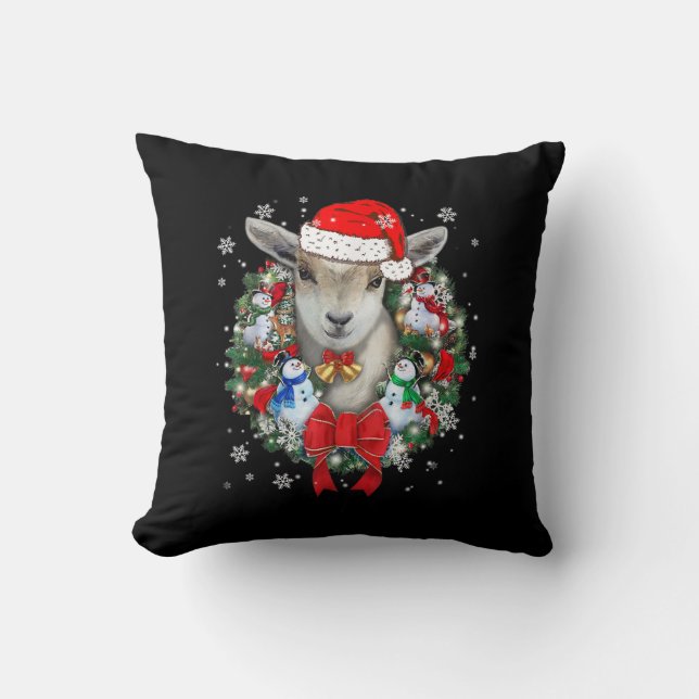 Goat Christmas Ornament Decoration Gift Xmas Gift Cushion (Front)