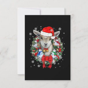 Goat Christmas Ornament Thank You Card